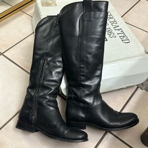 Frye Melissa tall riding boot. Black. 6.5